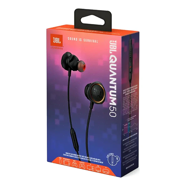 AUDÍFONOS JBL QUANTUM 50 GAMING CON MICRÓFONO JACK 3.5 MM 4