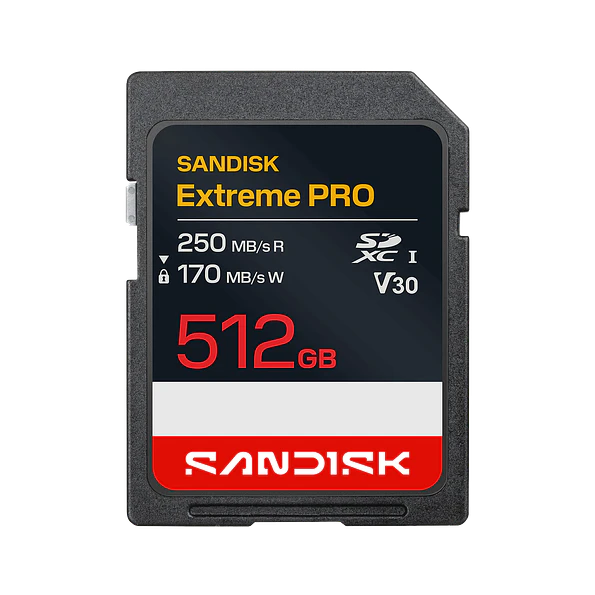 SanDisk Extreme Pro 512GB SDXC UHS-I U3 V30 1