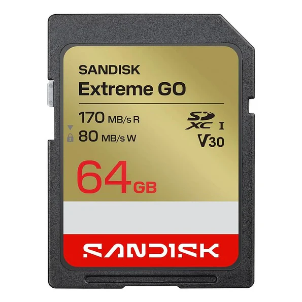 Tarjeta SD SanDisk Extreme GO 64GB UHS-I U3 V30 170MB/s 1