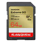Tarjeta SD SanDisk Extreme GO 64GB UHS-I U3 V30 170MB/s - Miniatura 1