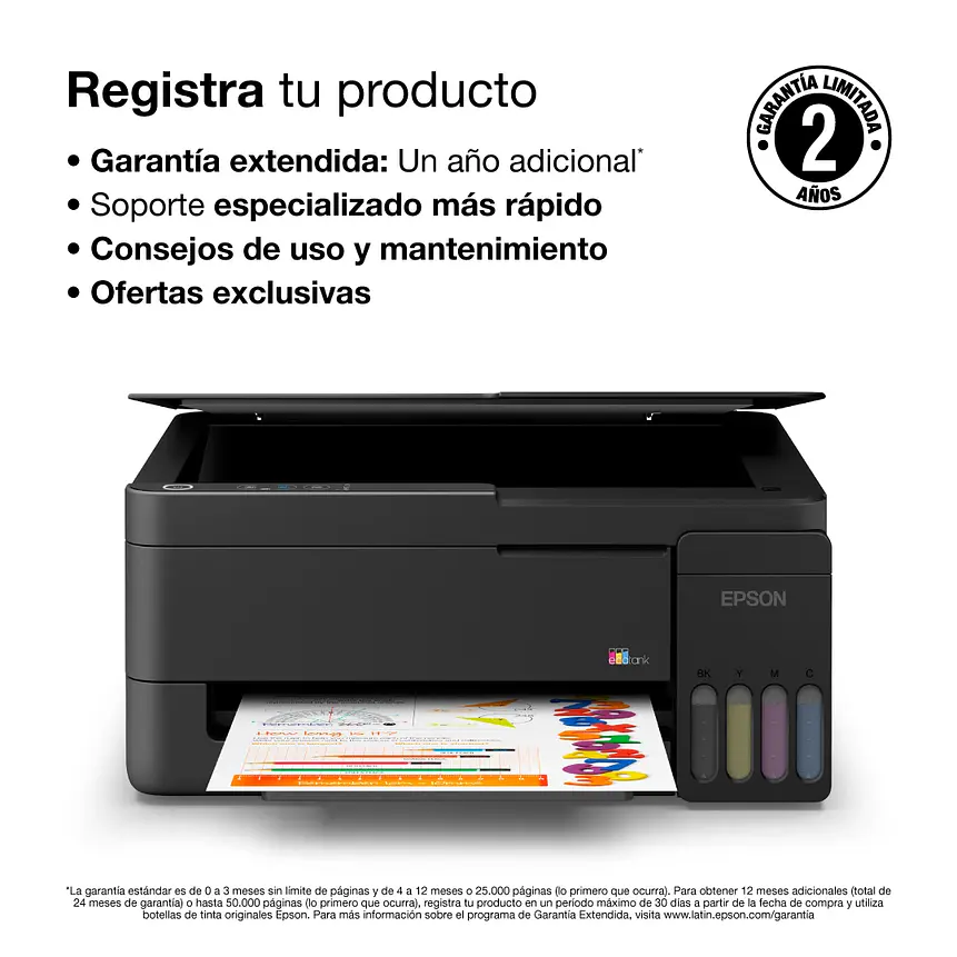Impresora Multifuncional Epson EcoTank L3310 Color USB 4