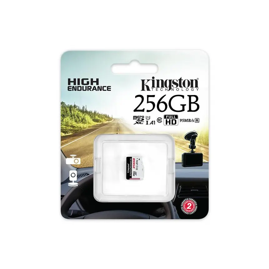 Tarjeta microSD Kingston High Endurance 256GB Clase 10 UHS-I A1 3