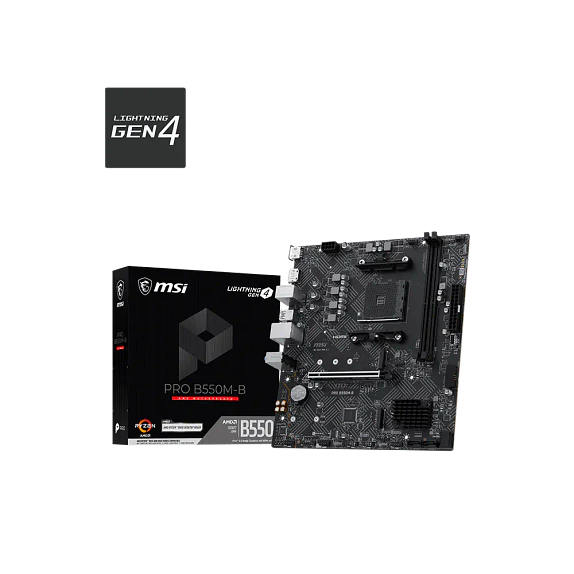 Placa Madre MSI PRO B550M-B AMD B550 AM4 DDR4 Micro ATX 1