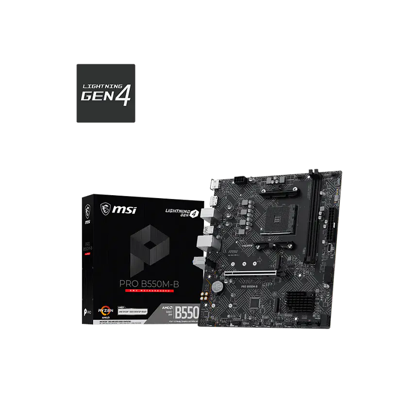 Placa Madre MSI PRO B550M-B AMD B550 AM4 DDR4 Micro ATX 1