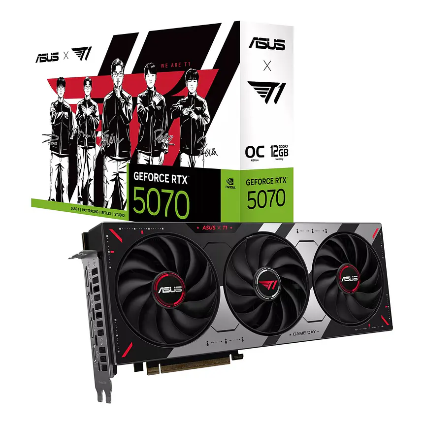 Tarjeta de Video ASUS T1 GeForce RTX 5070 OC 12GB GDDR7 1