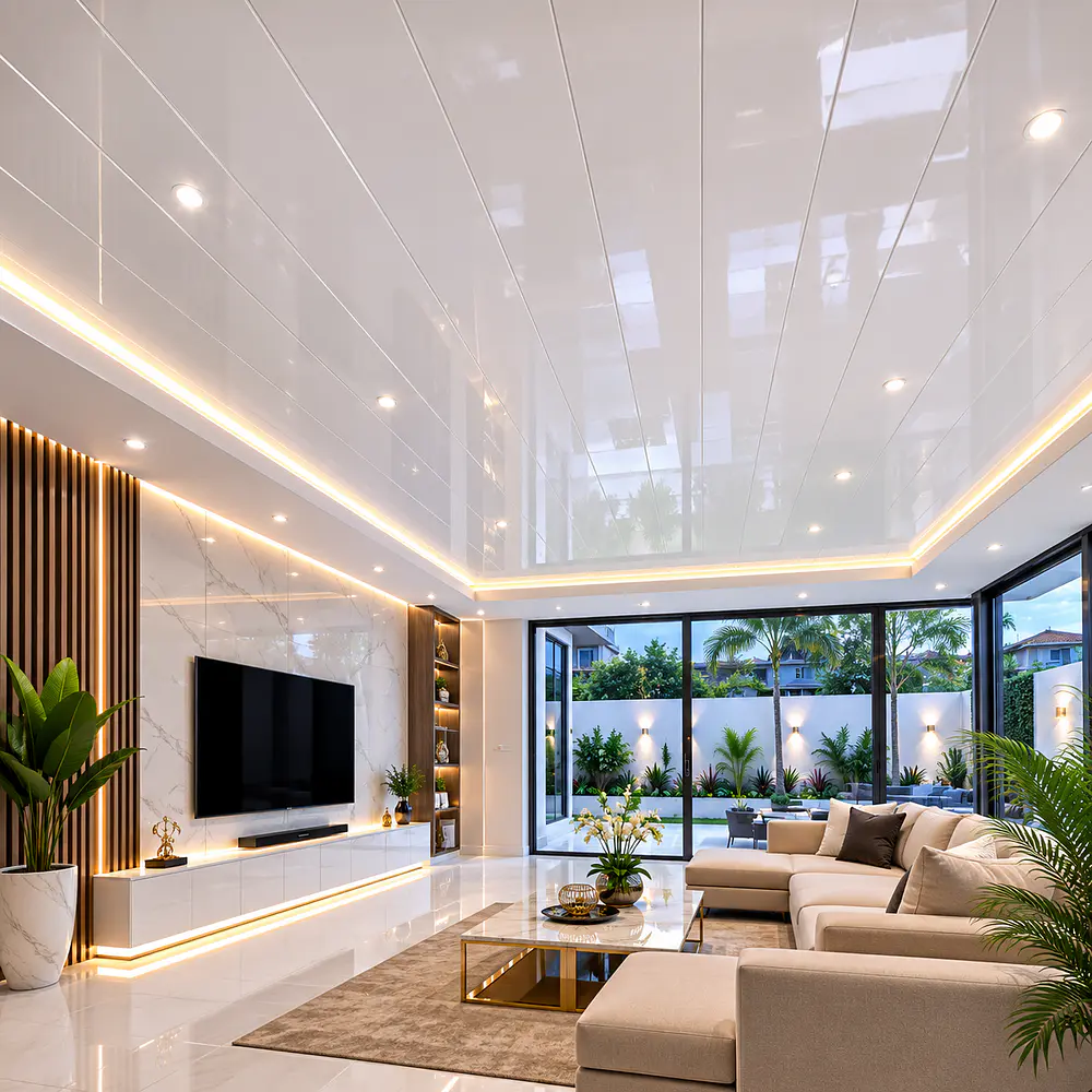 Cielo PVC Blanco Brillante (300mm x 5950mm x 7mm)
