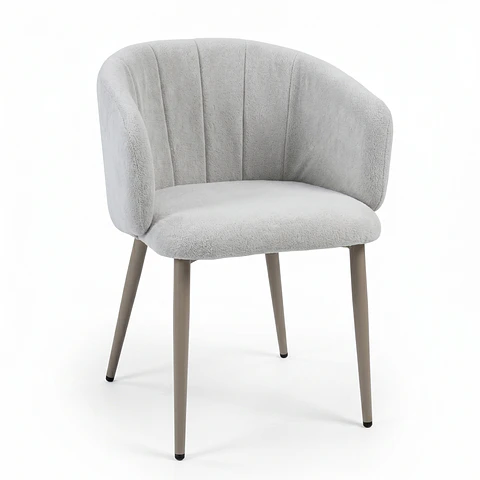Silla de Comedor Elegante en Terciopelo con Patas de Metal (Modelo 80465B-N15)