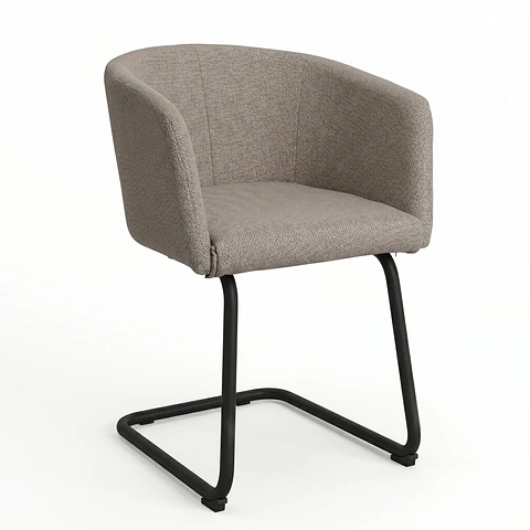 Silla de Comedor Moderna de Terciopelo con Patas de Metal (Modelo 80135D-F24)
