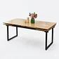 Mesa de Comedor con Doble Extensión (180 - 260 cm) en Melamina y Metal | Modelo 80426A - Miniatura 2