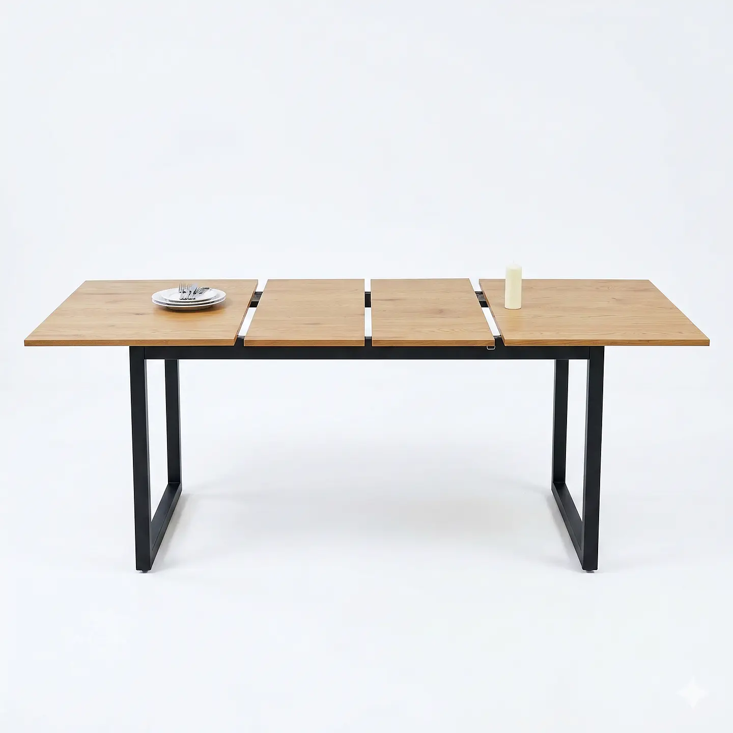 Mesa de Comedor Extensible con Diseño Forma de Bote (180 - 260 cm) | Modelo 80426B 2
