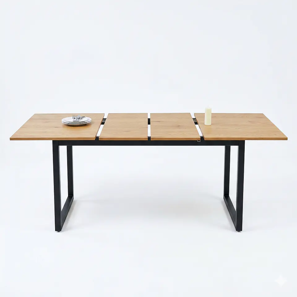 Mesa de Comedor Extensible con Diseño Forma de Bote (180 - 260 cm) | Modelo 80426B 2