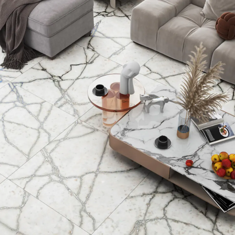 PORCELANATO RIVER STONE GRIS 60X60 CARVING 2