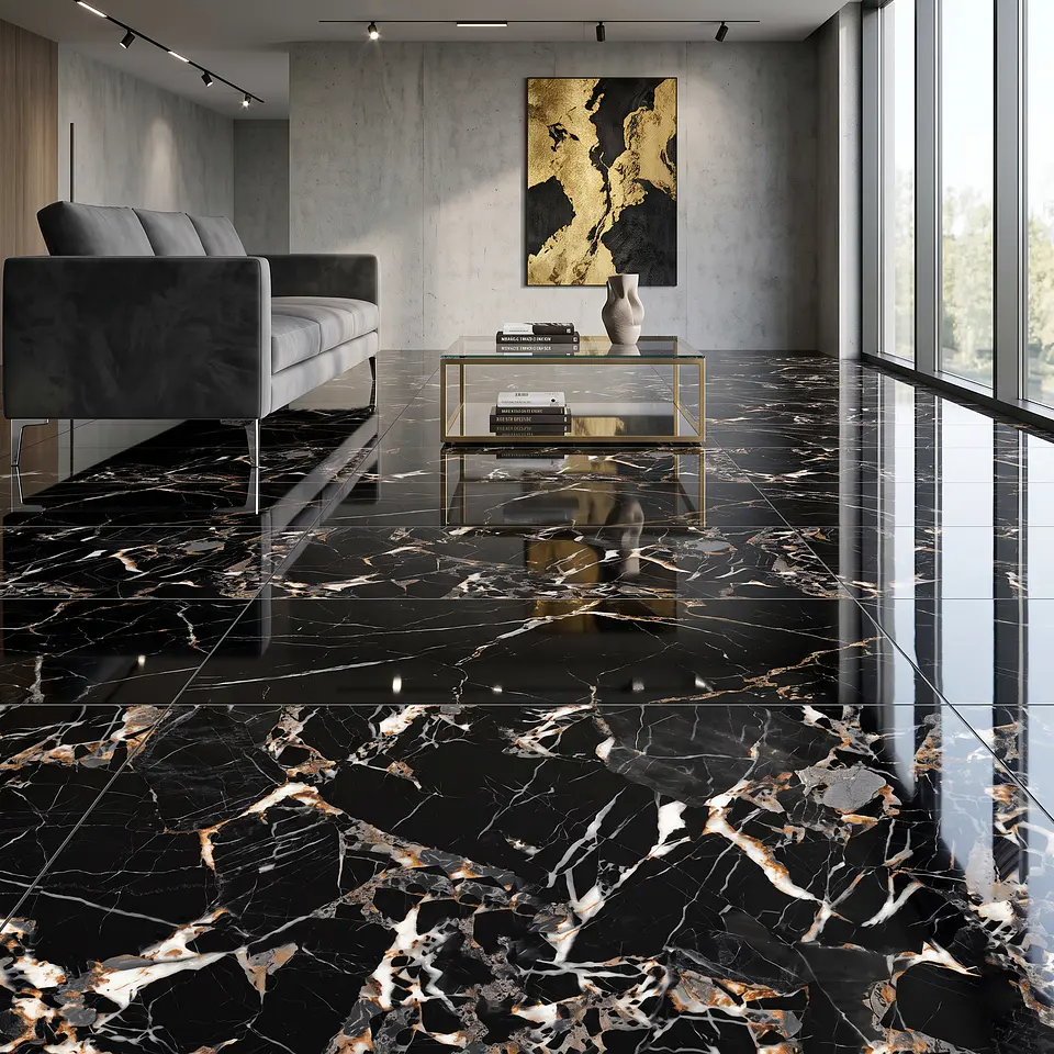 PORCELANATO ARCANE BLACK 60X120 HIGH GLOSSY 2