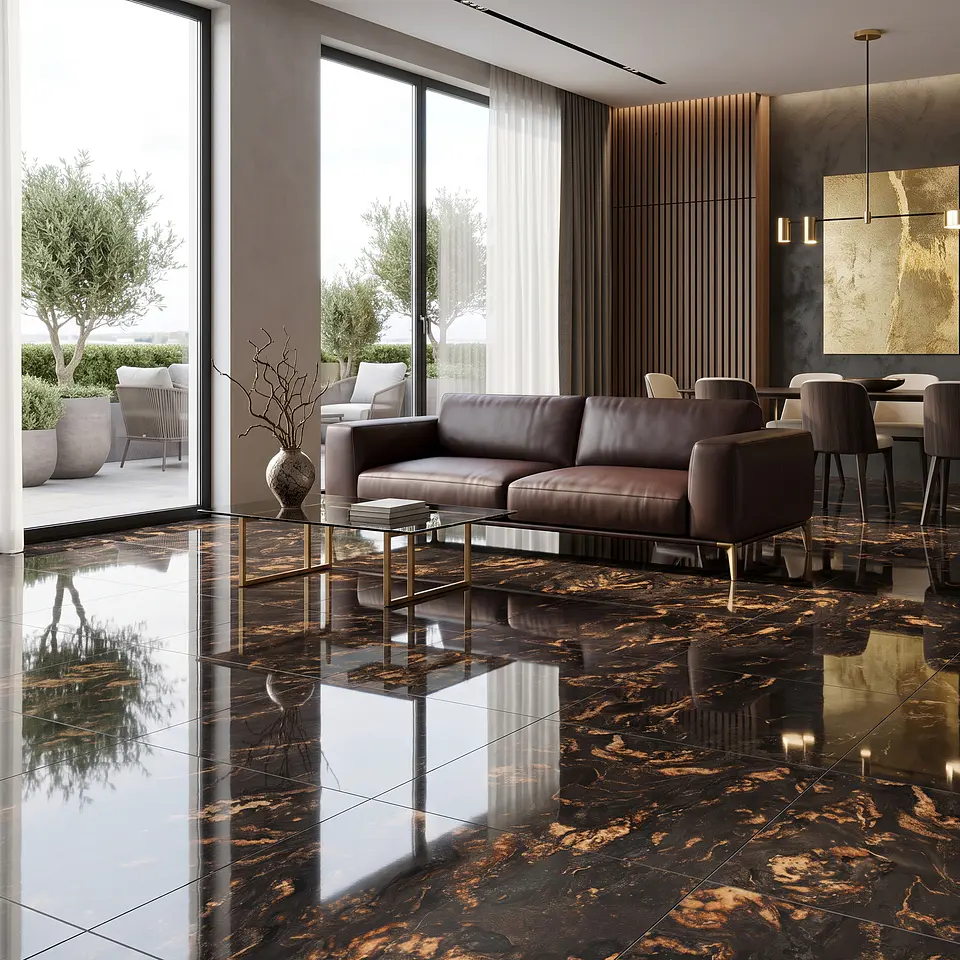 PORCELANATO BLACK FUSION 60X120 HIGH GLOSSY 2