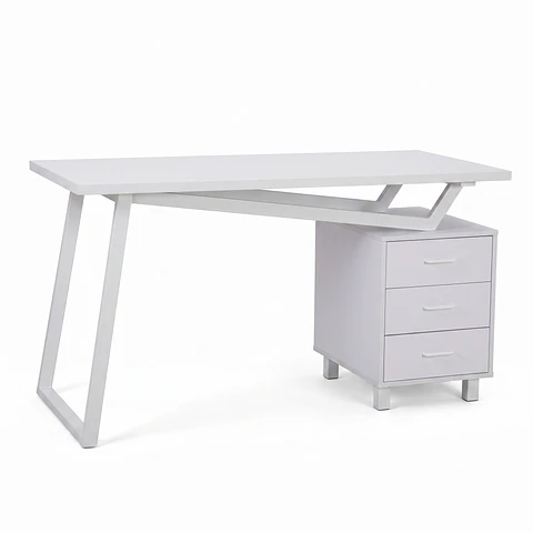 Escritorio Home Office Modelo 27244A | 140 cm | Diseño Moderno en Acero y Melamina