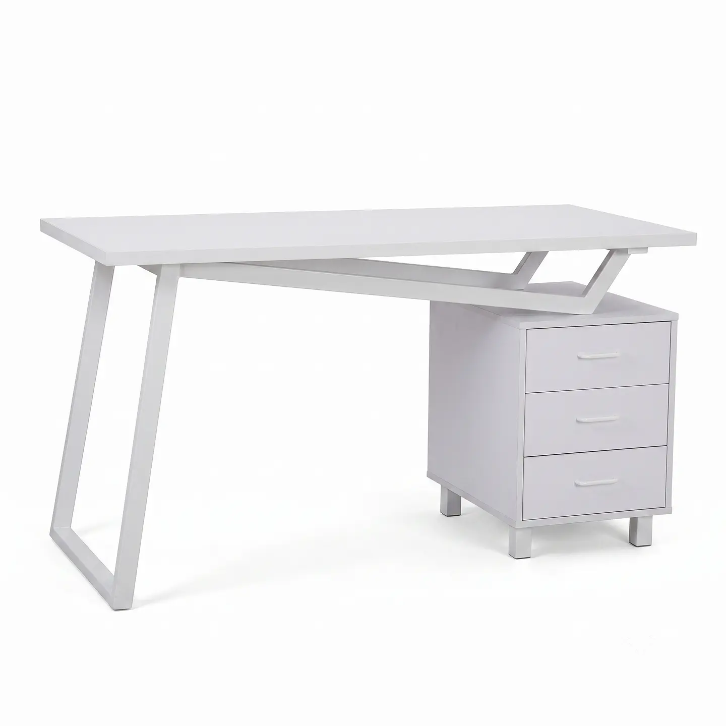 Escritorio Home Office Modelo 27244A | 140 cm | Diseño Moderno en Acero y Melamina 1