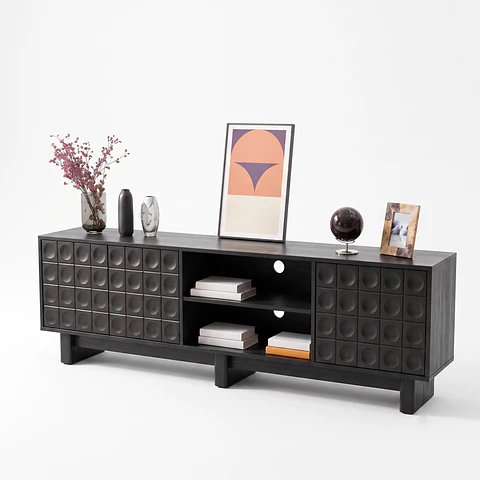 Mueble para TV Modelo 31266B-200 | Rack Extra Largo de 200 cm para Sala de Estar
