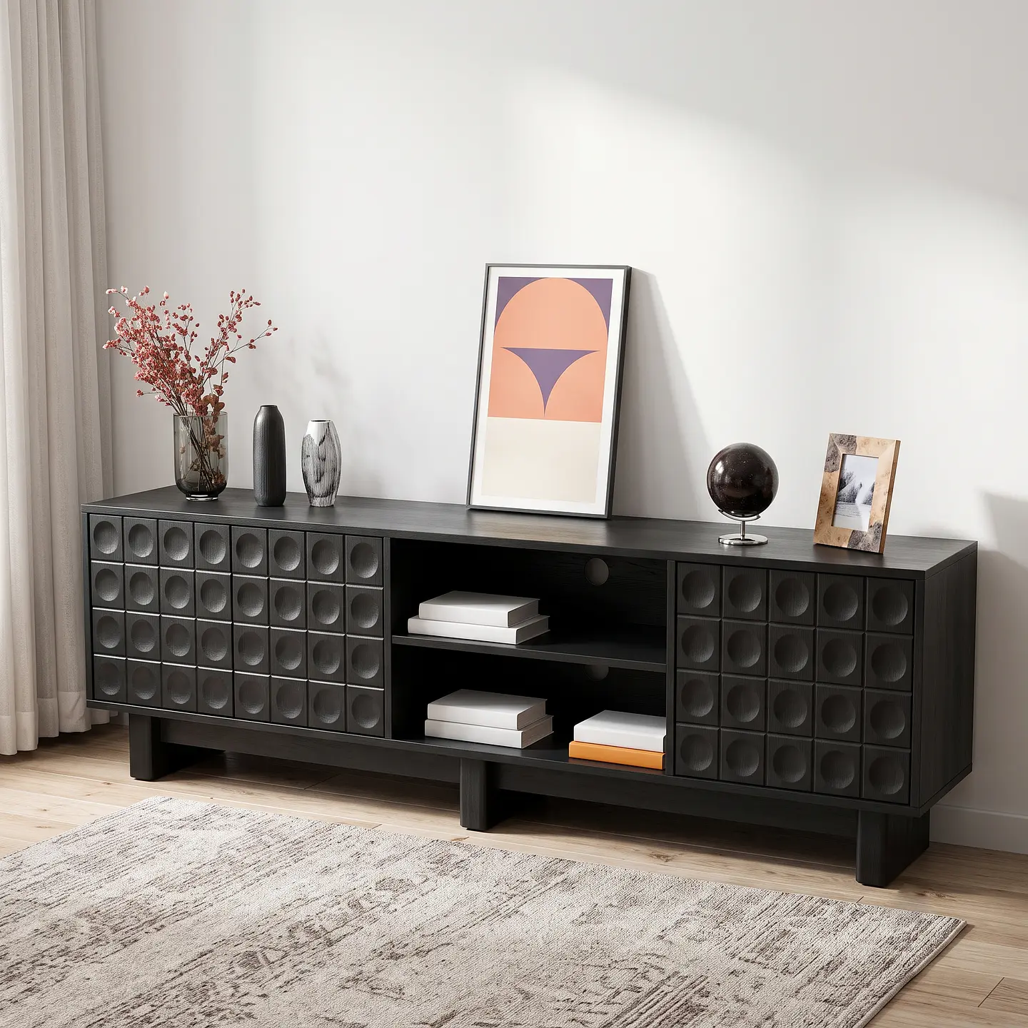 Mueble para TV Modelo 31266B-200 | Rack Extra Largo de 200 cm para Sala de Estar 2