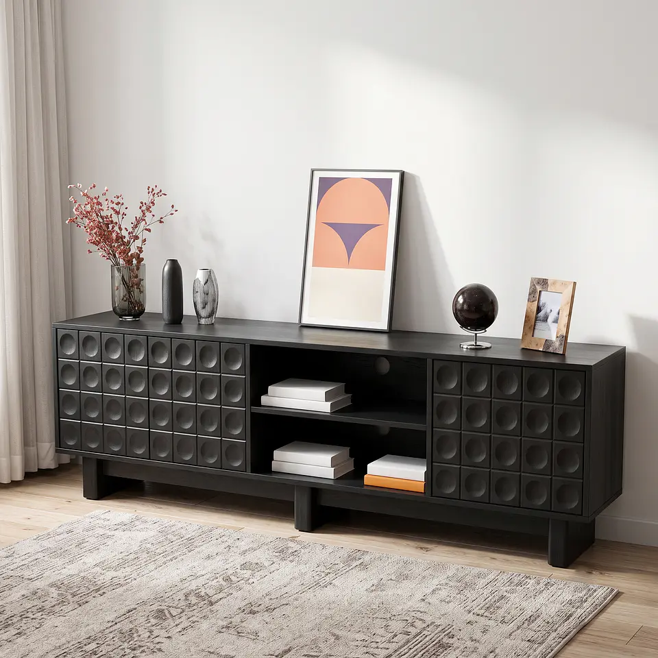 Mueble para TV Modelo 31266B-200 | Rack Extra Largo de 200 cm para Sala de Estar 2