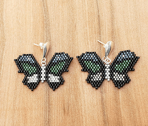 Aros Mariposa Verde 