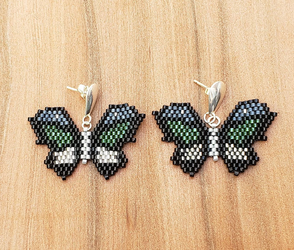 Aros Mariposa Verde  1