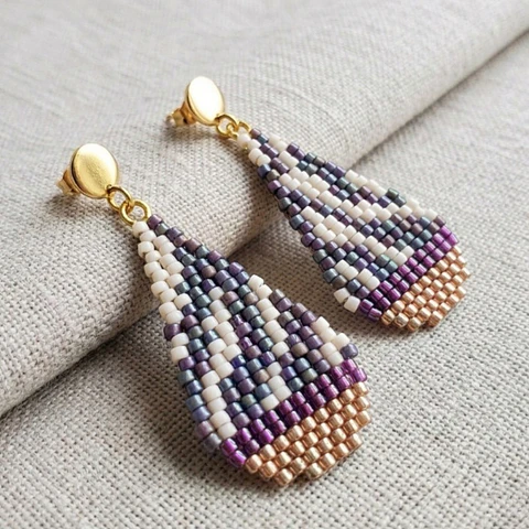 Aros Zebra Pop Morados 