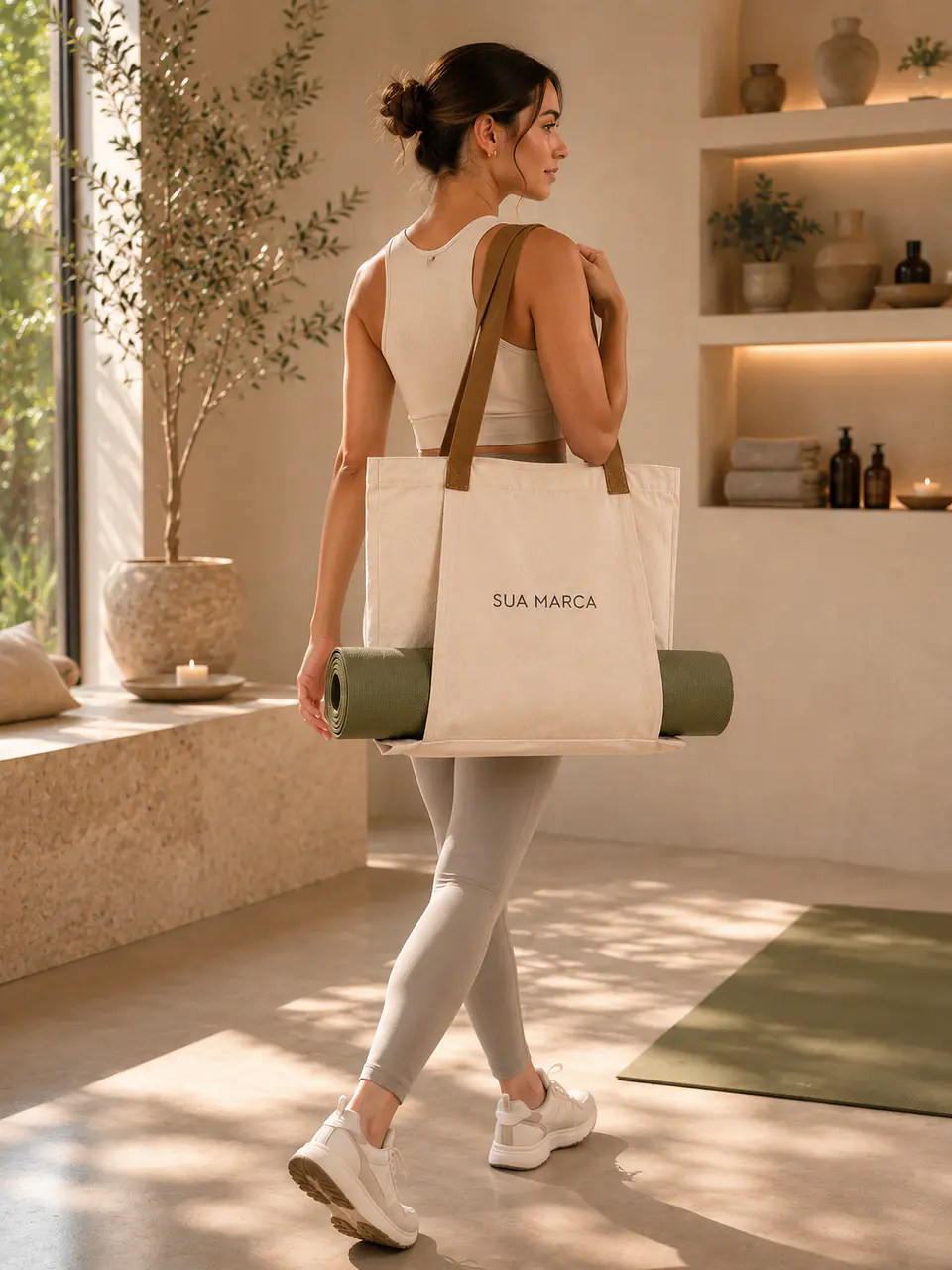 Aura Eco Tote™ | Bolsa Corporativa Premium em Algodão Cru 1