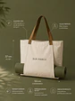 Aura Eco Tote™ | Bolsa Corporativa Premium em Algodão Cru - Thumbnail 2