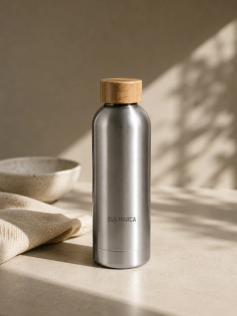 Bamboo Hydrate Bottle | Garrafa de Alumínio 550 ml Personalizada