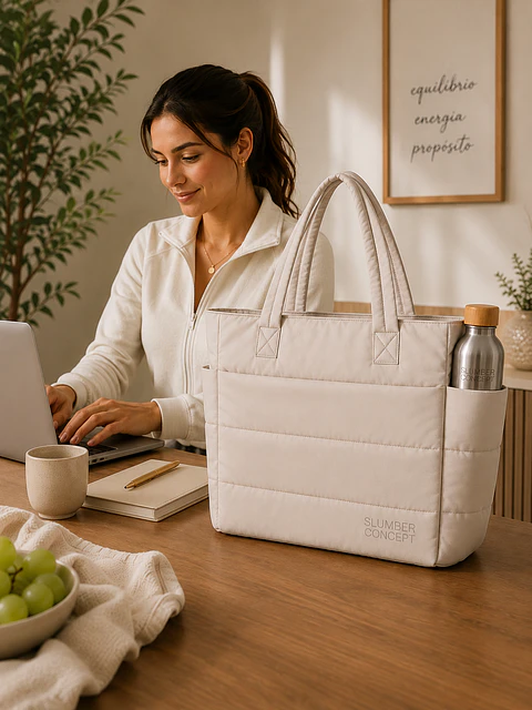 Luma Tote Puff Premium Multifuncional 15,6” Personalizada