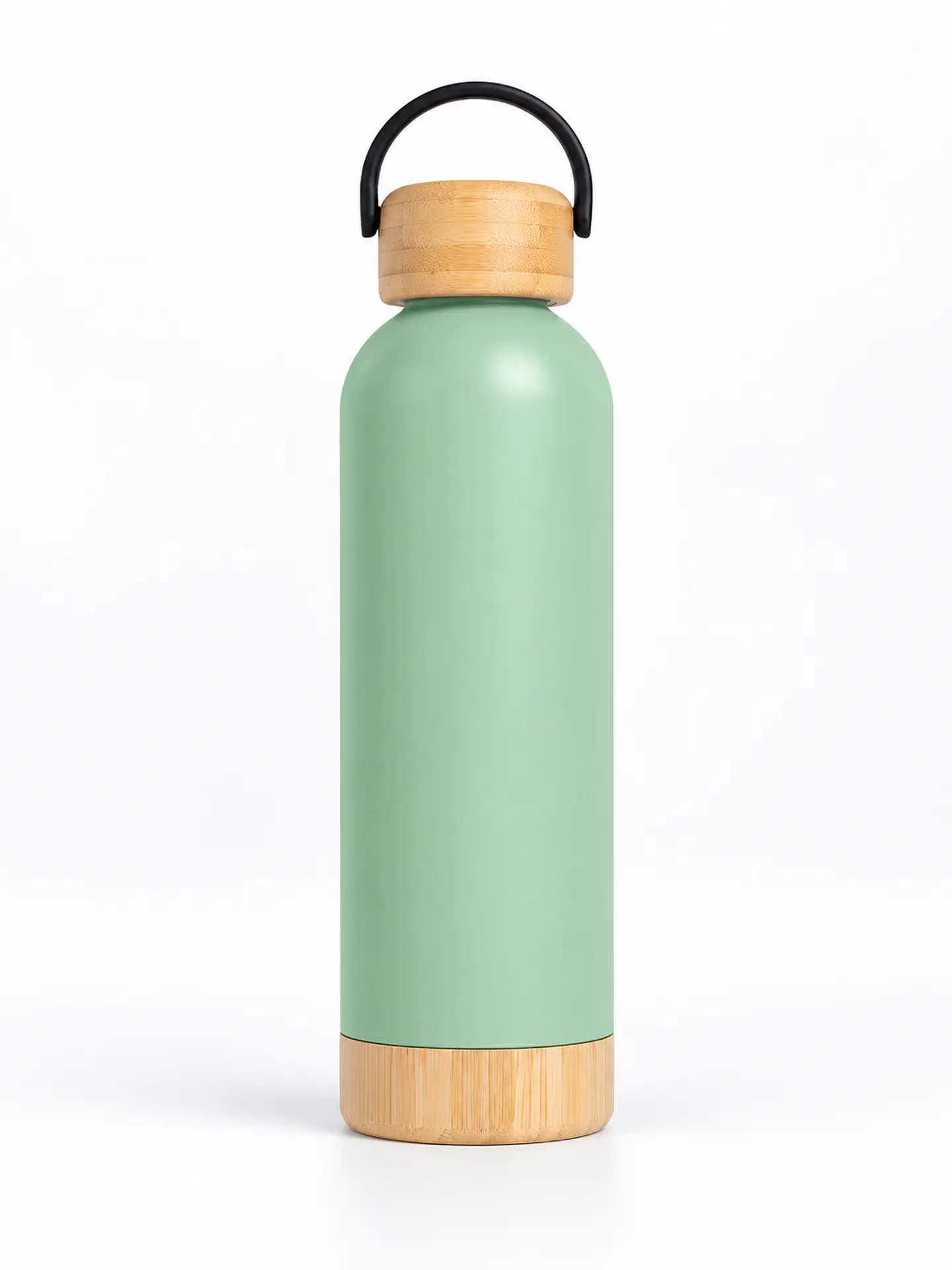 Garrafa Térmica 500 ml com Detalhes em Bambu 1