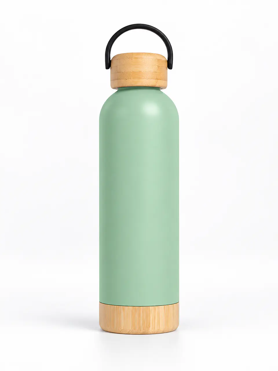 Garrafa Térmica 500 ml com Detalhes em Bambu 1