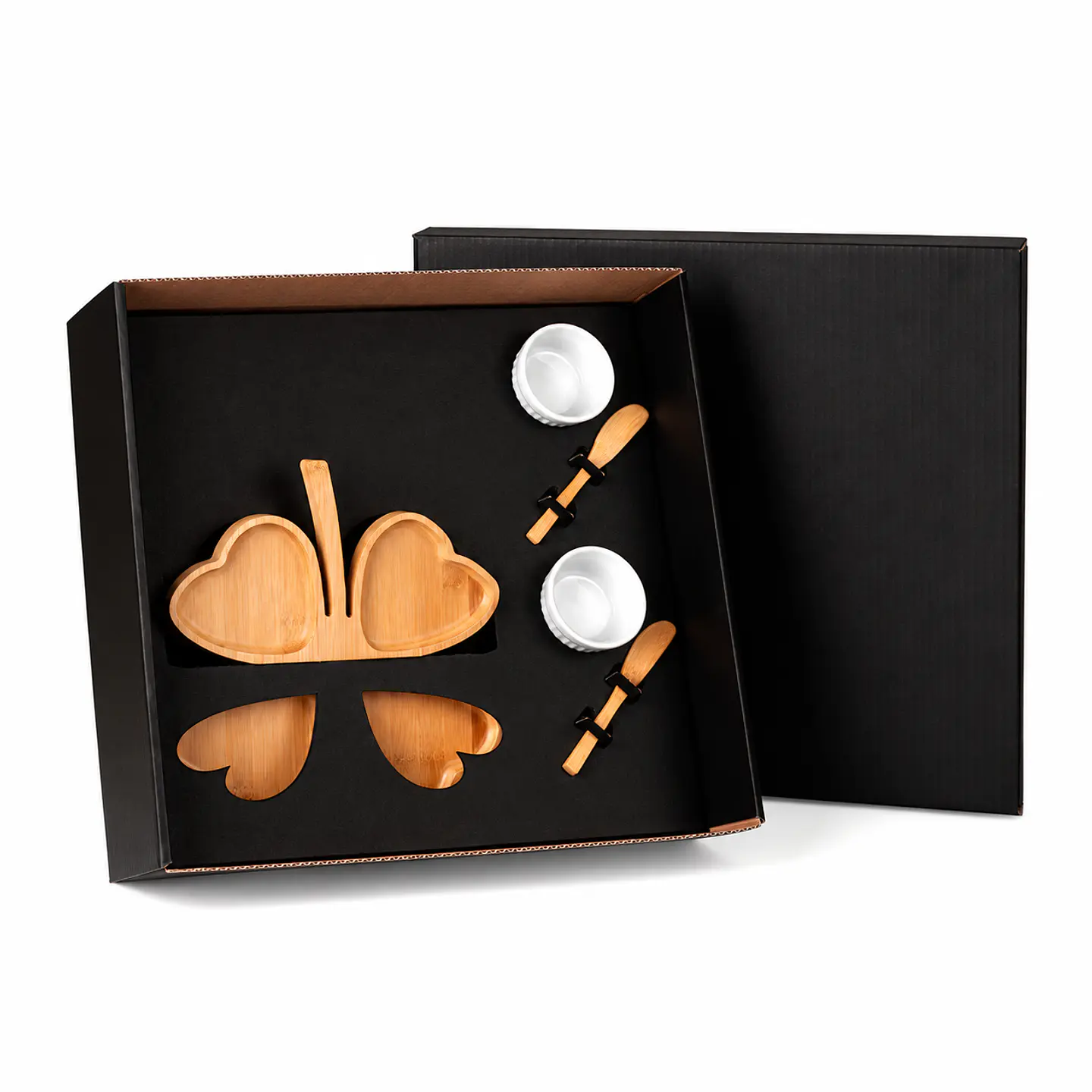 Kit Trevo Gourmet | Petisqueira em Bambu 5 Peças 1