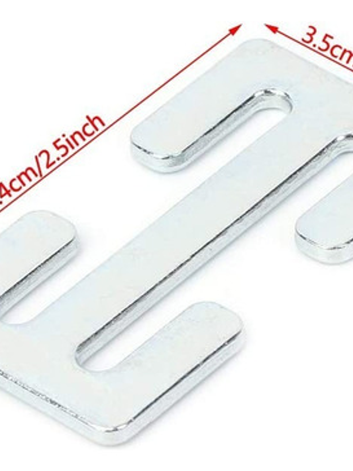 2 Clip Bloqueo Tipo H Para Cinturón Seguridad Silla Auto 2