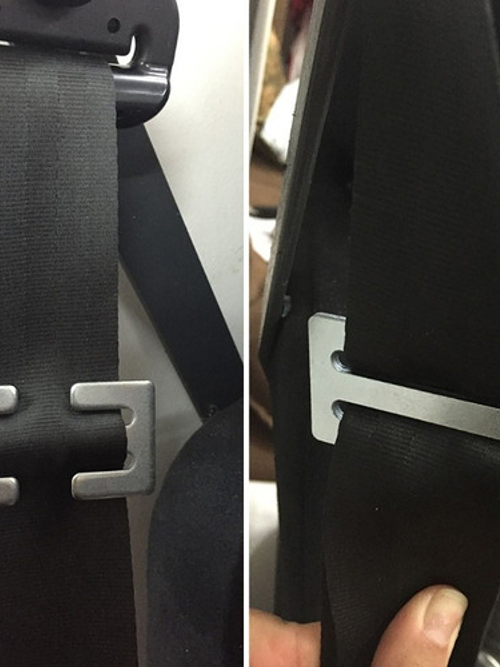 2 Clip Bloqueo Tipo H Para Cinturón Seguridad Silla Auto 4