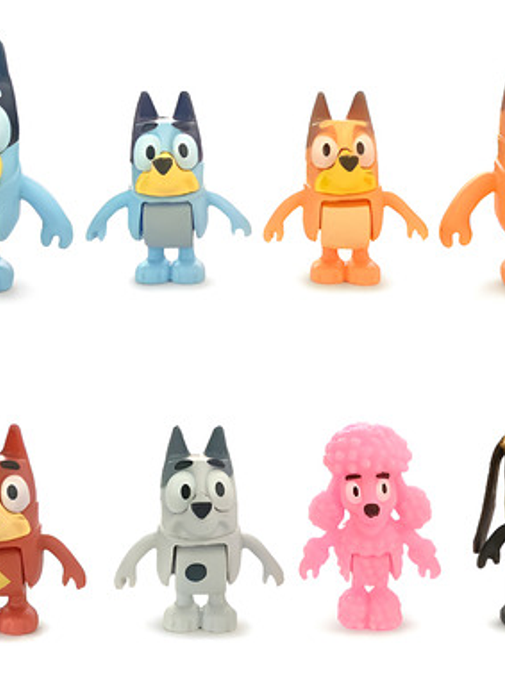 Figuras De Acción Bluey Y Bingo - Pack De 8 Unidades Amigos 1