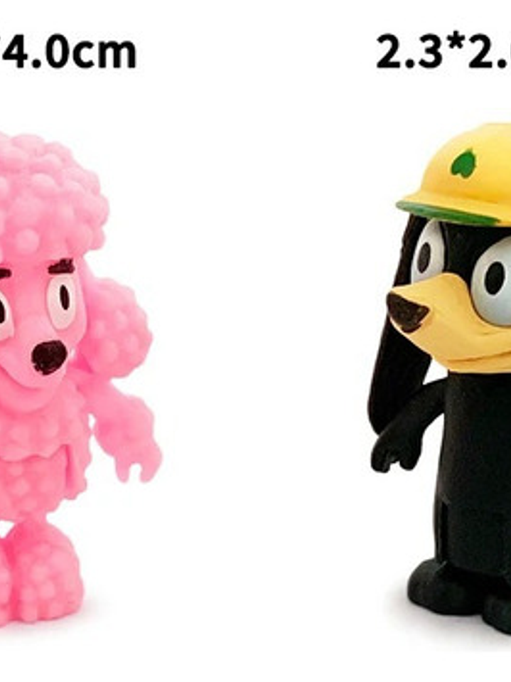 Figuras De Acción Bluey Y Bingo - Pack De 8 Unidades Amigos 9