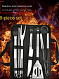 Kit De Herramientas Utensilios Para Asados 9 Piezas Parrilla - Miniatura 2