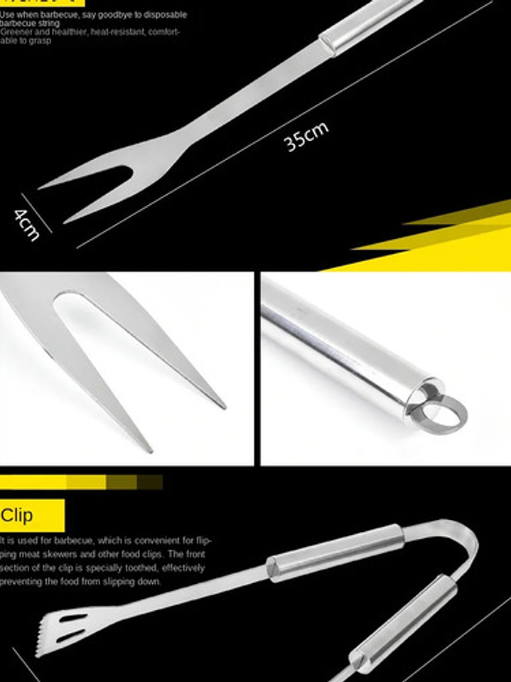 Kit De Herramientas Utensilios Para Asados 9 Piezas Parrilla 6