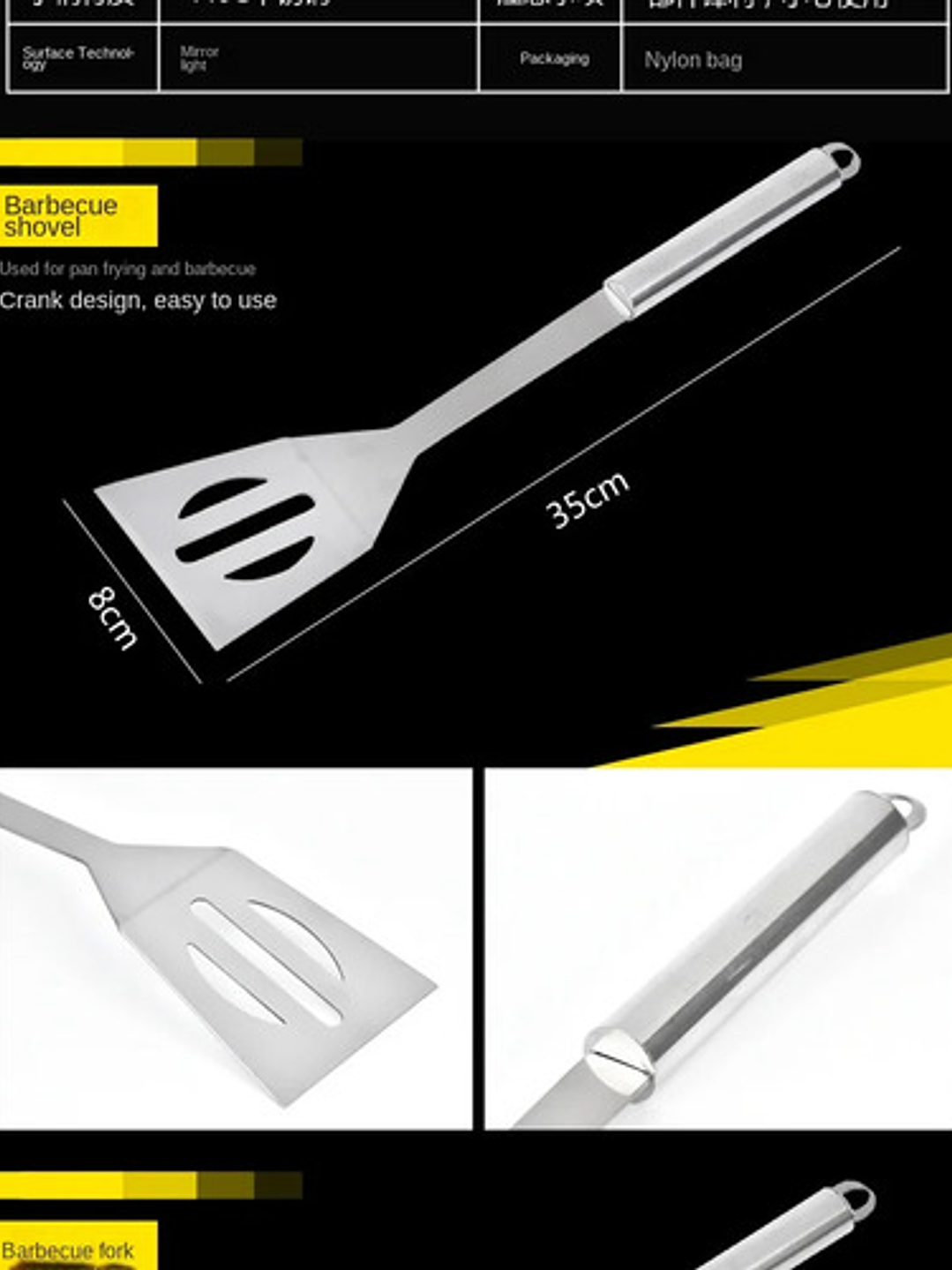 Kit De Herramientas Utensilios Para Asados 9 Piezas Parrilla 11