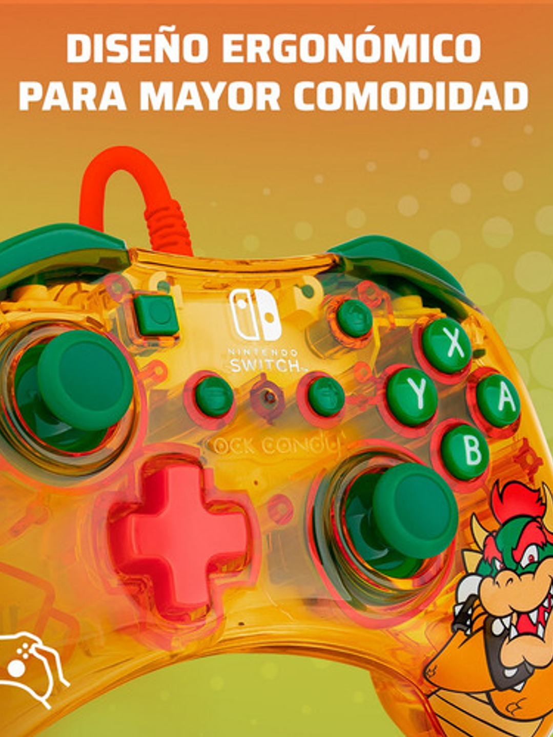 Control Joystick Rock Candy Bowser Para Nintendo Switch 6