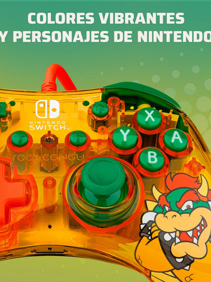 Control Joystick Rock Candy Bowser Para Nintendo Switch 8