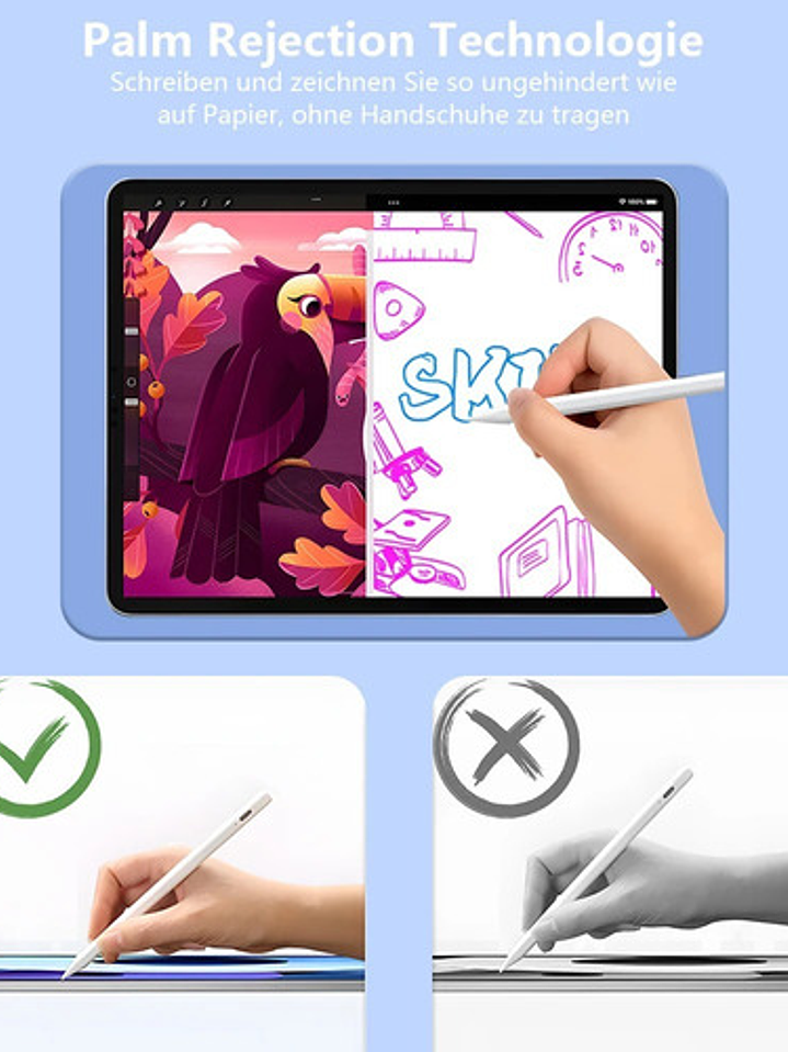 Lápiz Táctil Para Apple 2018 A 2022 Rosado Active Stylus Pen 7