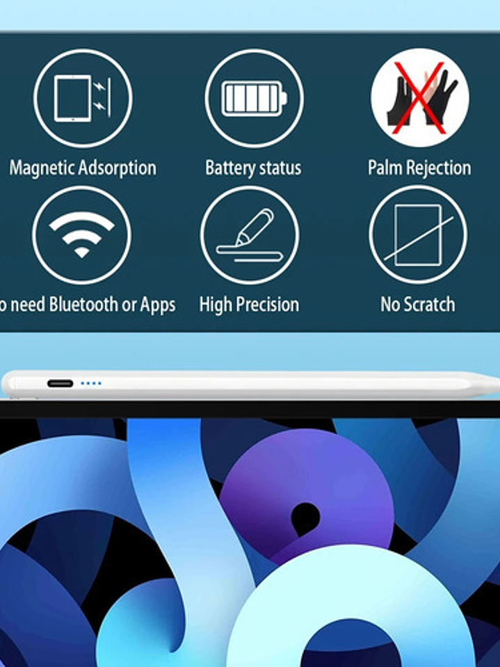Lápiz Táctil Para Apple 2018 A 2022 Rosado Active Stylus Pen 8