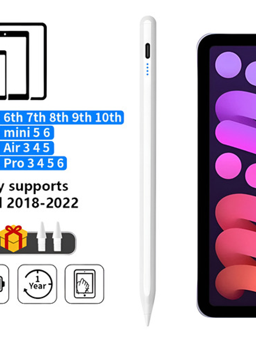 Lápiz Táctil Para Apple 2018 A 2022 Active Stylus Pen 11
