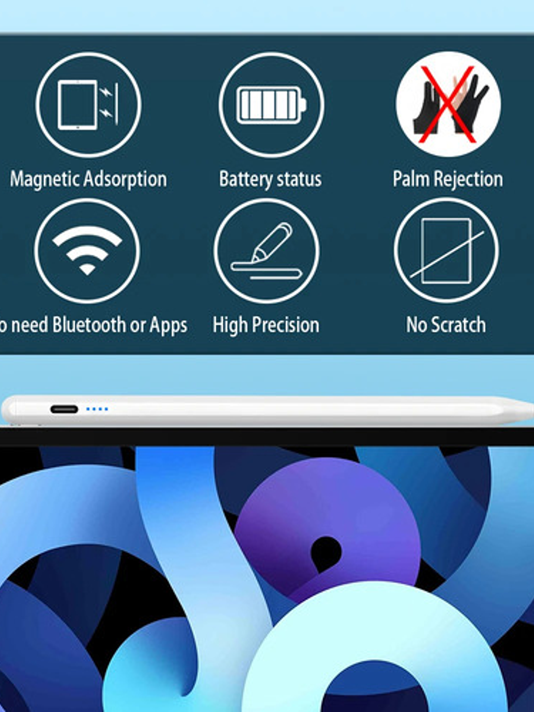 Lápiz Táctil Para Apple 2018 A 2022 Active Stylus Pen 20