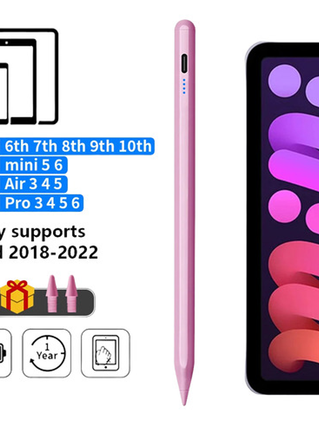 Lápiz Táctil Para Apple 2018 A 2022 Active Stylus Pen 21
