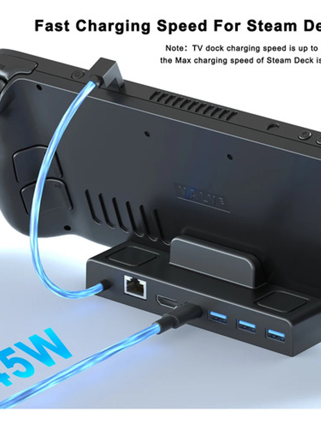 Dock Steam Deck 4k 60hz Base Tv Usb C Rj45 Ethernet 4