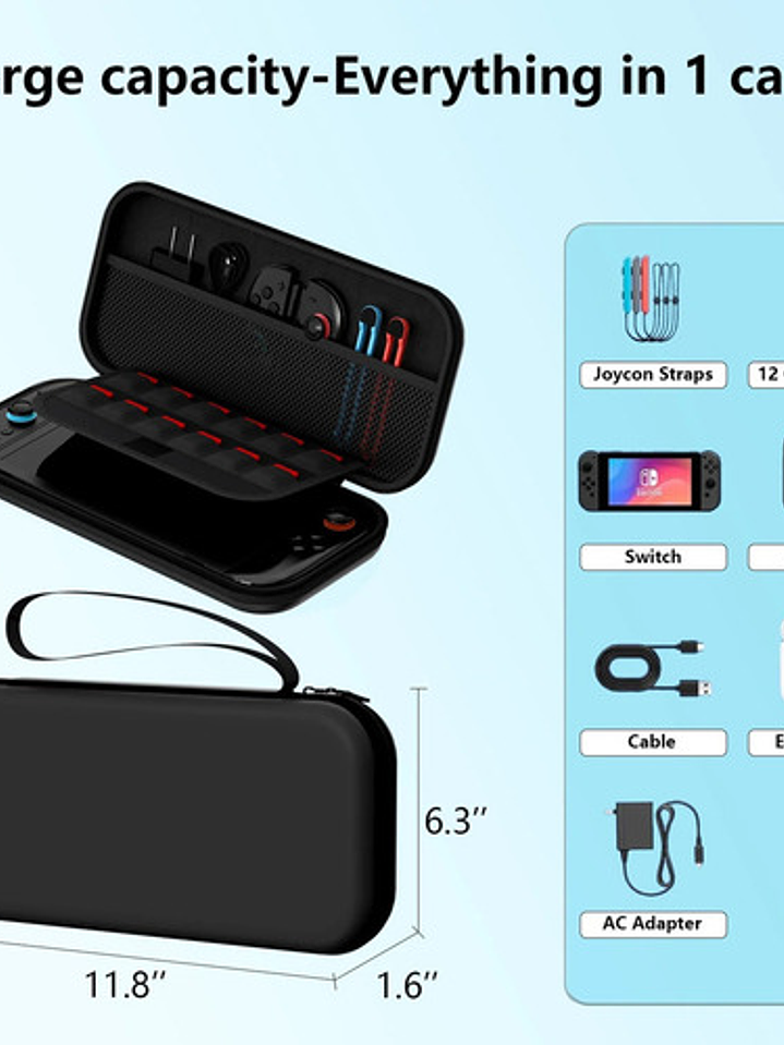 Funda Estuche Rígido Para Nintendo Switch 2 Viaje Anti Golpe 44