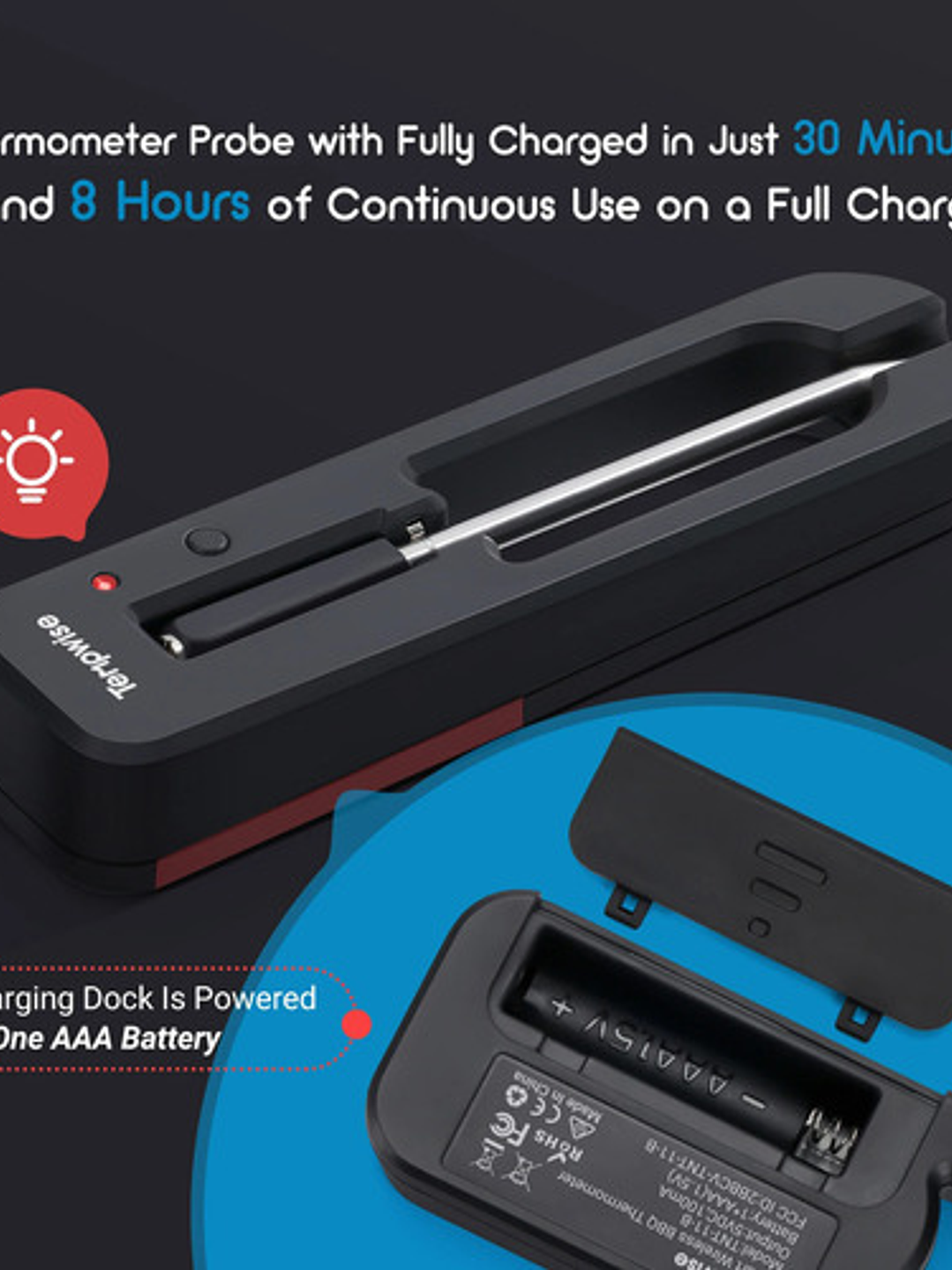 Termómetro Bluetooth Para Asados, Carne, Cocina 9